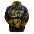 Step Into Horror Domain Eagles Football Hoodie Halloween Horror Movie Characters - Aussie Hoodie