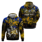 Step Into Horror Domain Eagles Football Hoodie Halloween Horror Movie Characters - Aussie Hoodie