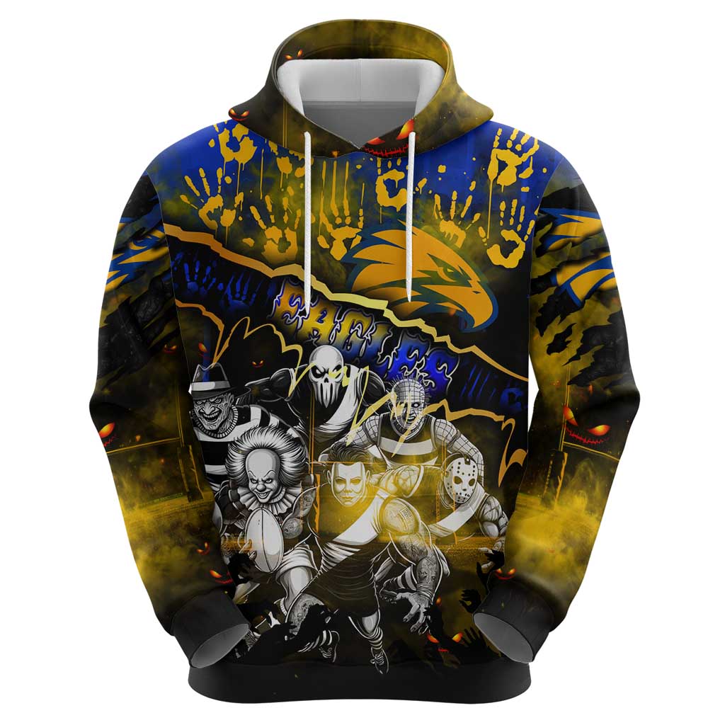 Step Into Horror Domain Eagles Football Hoodie Halloween Horror Movie Characters - Aussie Hoodie