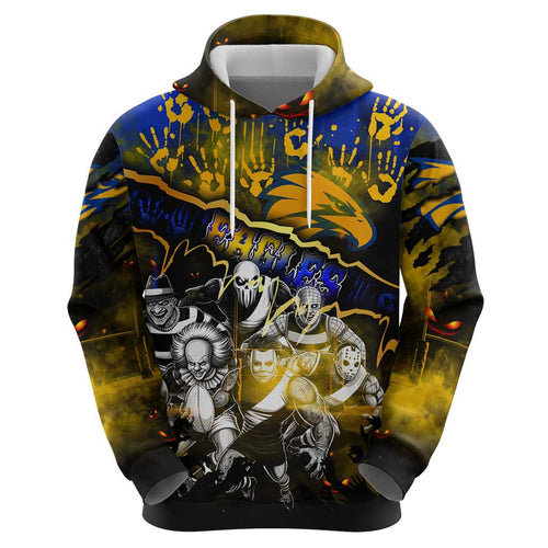Step Into Horror Domain Eagles Football Hoodie Halloween Horror Movie Characters - Aussie Hoodie