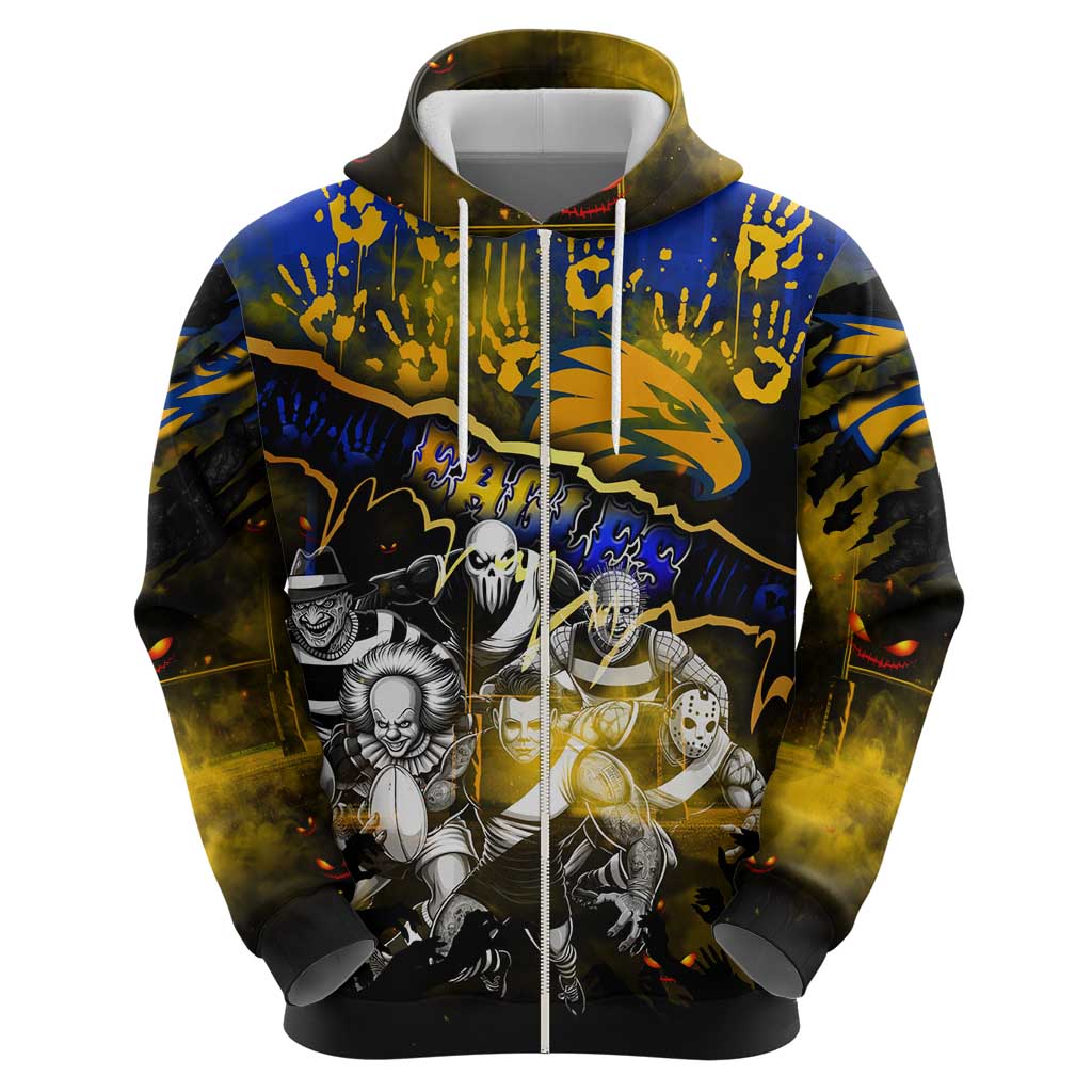 Step Into Horror Domain Eagles Football Hoodie Halloween Horror Movie Characters - Aussie Hoodie