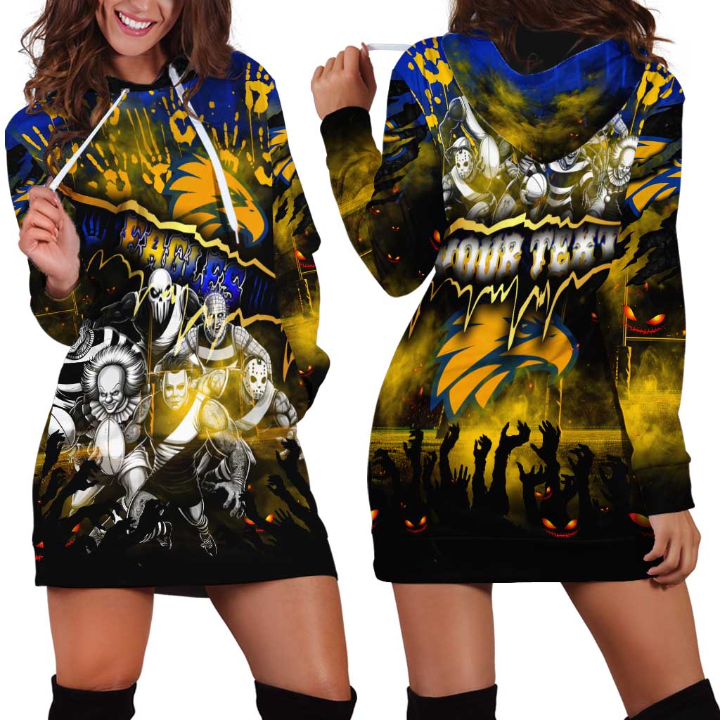Step Into Horror Domain Eagles Football Hoodie Dress Halloween Horror Movie Characters - Aussie Hoodie