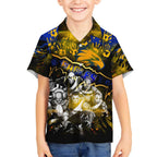 Step Into Horror Domain Eagles Football Kid Hawaiian Shirt Halloween Horror Movie Characters - Aussie Hoodie