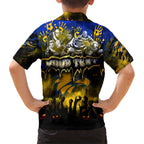 Step Into Horror Domain Eagles Football Kid Hawaiian Shirt Halloween Horror Movie Characters - Aussie Hoodie