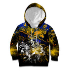 Step Into Horror Domain Eagles Football Kid Hoodie Halloween Horror Movie Characters - Aussie Hoodie