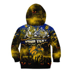 Step Into Horror Domain Eagles Football Kid Hoodie Halloween Horror Movie Characters - Aussie Hoodie