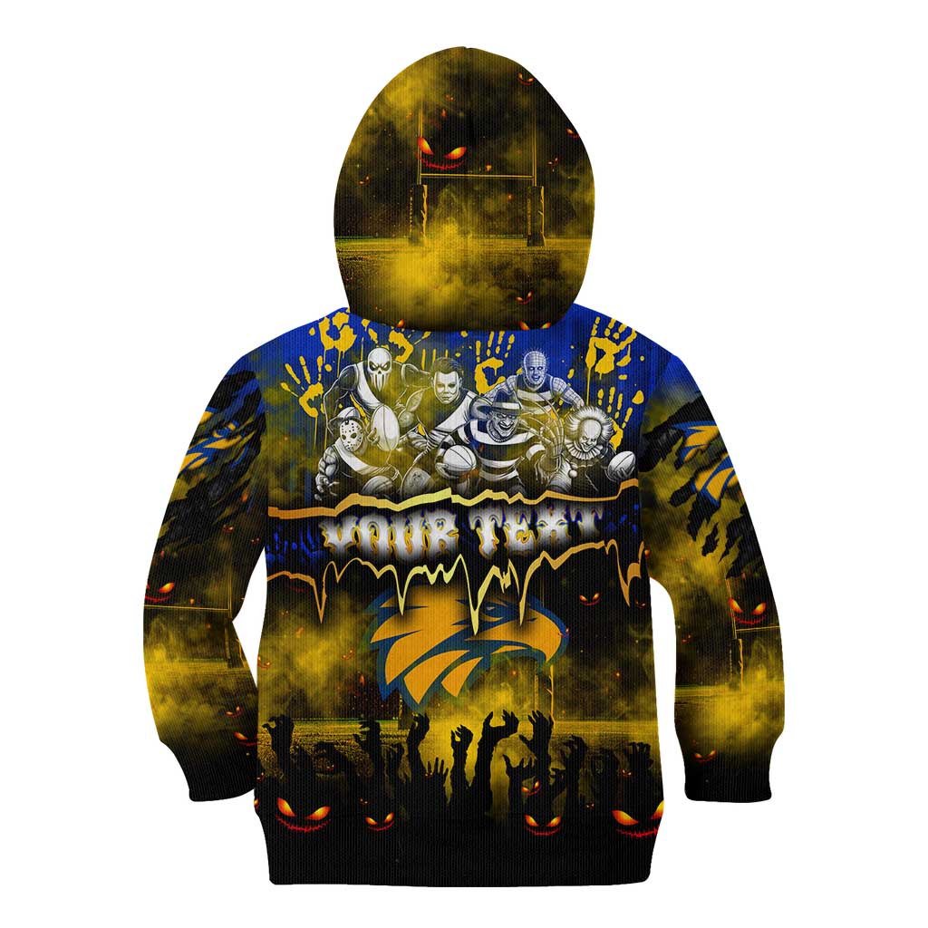 Step Into Horror Domain Eagles Football Kid Hoodie Halloween Horror Movie Characters - Aussie Hoodie