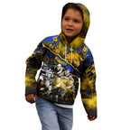 Step Into Horror Domain Eagles Football Kid Hoodie Halloween Horror Movie Characters - Aussie Hoodie