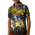 Step Into Horror Domain Eagles Football Kid Polo Shirt Halloween Horror Movie Characters - Aussie Hoodie
