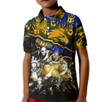 Step Into Horror Domain Eagles Football Kid Polo Shirt Halloween Horror Movie Characters - Aussie Hoodie