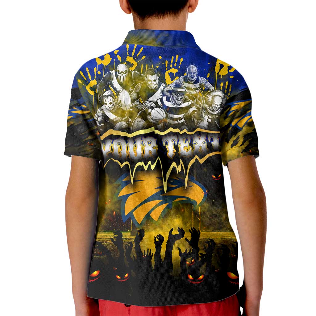 Step Into Horror Domain Eagles Football Kid Polo Shirt Halloween Horror Movie Characters - Aussie Hoodie