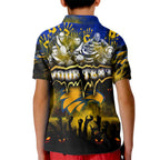 Step Into Horror Domain Eagles Football Kid Polo Shirt Halloween Horror Movie Characters - Aussie Hoodie