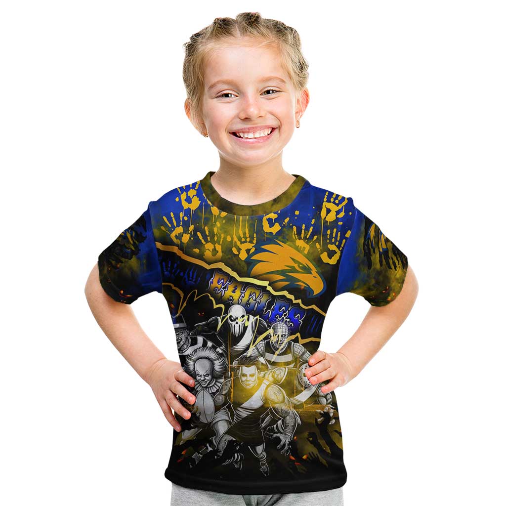 Step Into Horror Domain Eagles Football Kid T Shirt Halloween Horror Movie Characters - Aussie Hoodie