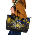 Step Into Horror Domain Eagles Football Leather Tote Bag Halloween Horror Movie Characters - Aussie Hoodie