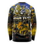 Step Into Horror Domain Eagles Football Long Sleeve Shirt Halloween Horror Movie Characters - Aussie Hoodie
