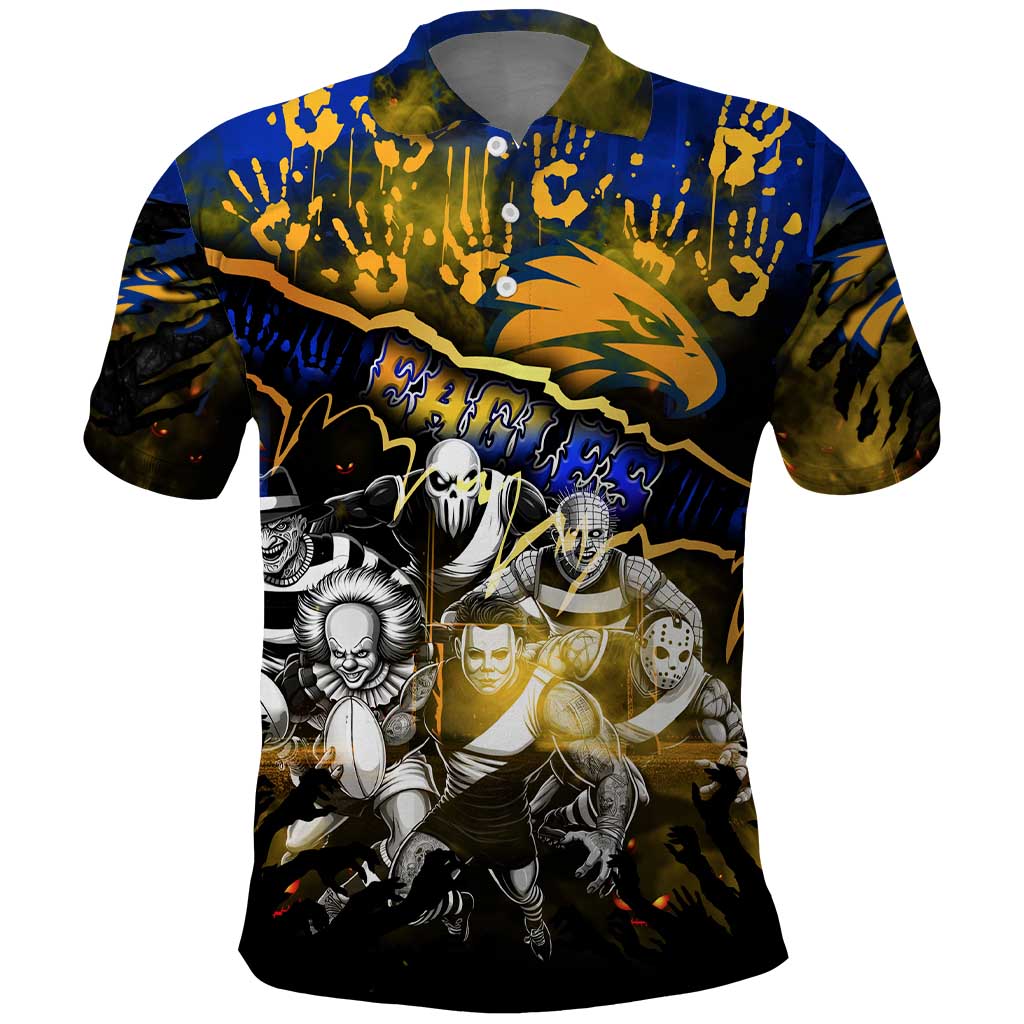 Step Into Horror Domain Eagles Football Polo Shirt Halloween Horror Movie Characters - Aussie Hoodie