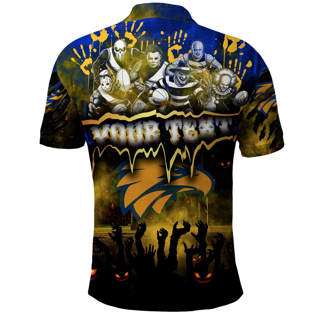 Step Into Horror Domain Eagles Football Polo Shirt Halloween Horror Movie Characters - Aussie Hoodie