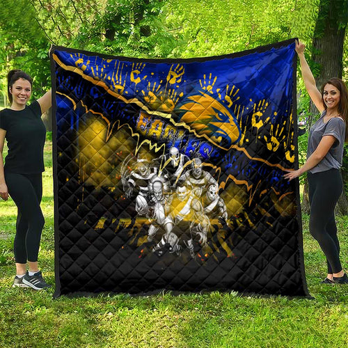 Step Into Horror Domain Eagles Football Quilt Halloween Horror Movie Characters - Aussie Hoodie