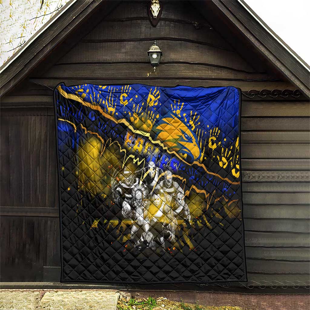 Step Into Horror Domain Eagles Football Quilt Halloween Horror Movie Characters - Aussie Hoodie