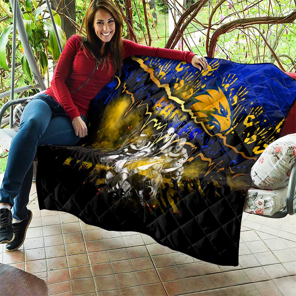 Step Into Horror Domain Eagles Football Quilt Halloween Horror Movie Characters - Aussie Hoodie