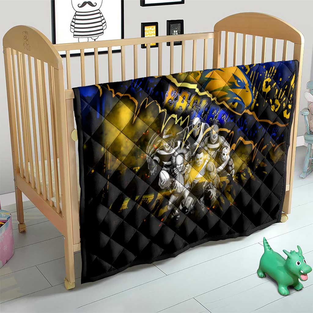 Step Into Horror Domain Eagles Football Quilt Halloween Horror Movie Characters - Aussie Hoodie