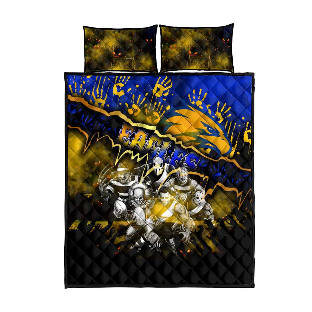 Step Into Horror Domain Eagles Football Quilt Bed Set Halloween Horror Movie Characters - Aussie Hoodie