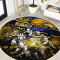 Step Into Horror Domain Eagles Football Round Carpet Halloween Horror Movie Characters - Aussie Hoodie