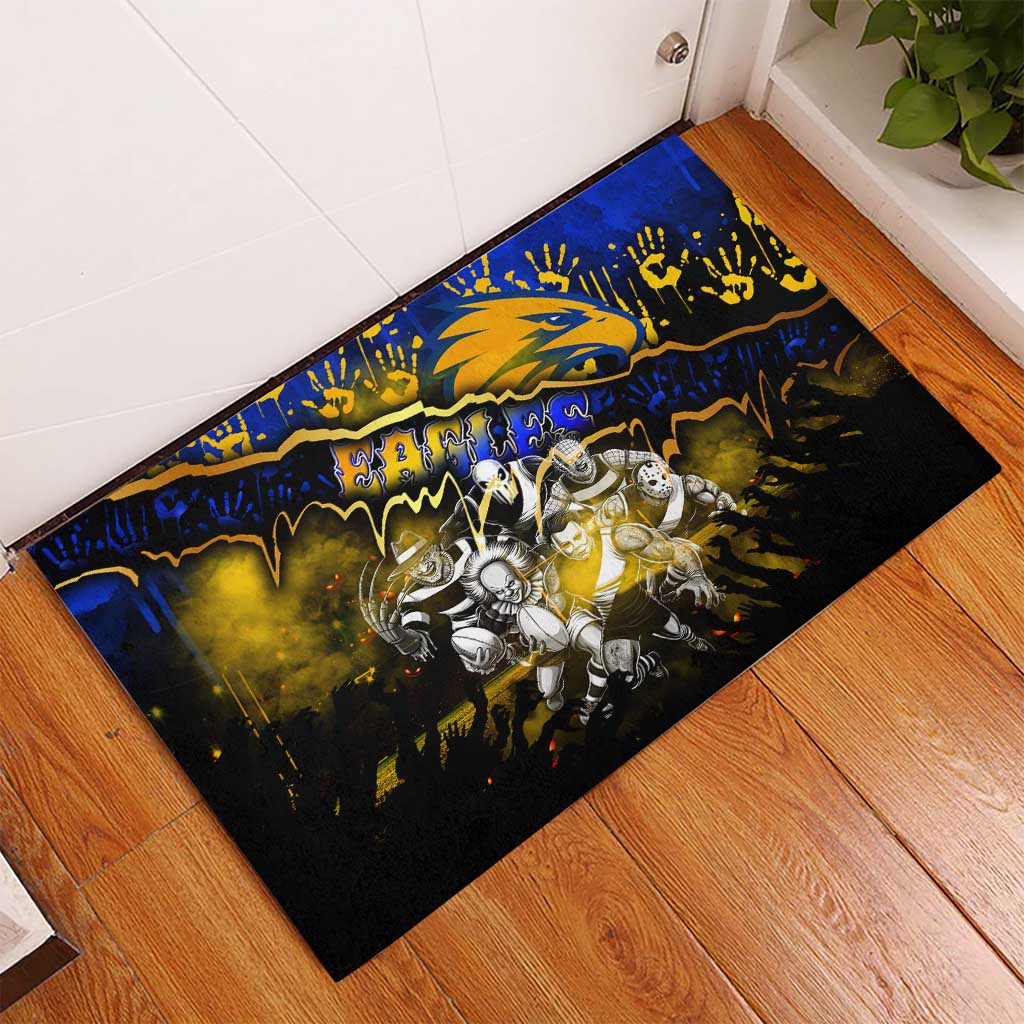 Step Into Horror Domain Eagles Football Rubber Doormat Halloween Horror Movie Characters - Aussie Hoodie