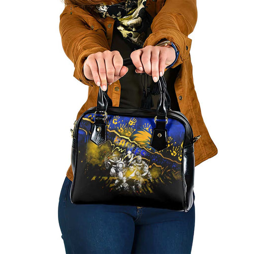 Step Into Horror Domain Eagles Football Shoulder Handbag Halloween Horror Movie Characters - Aussie Hoodie