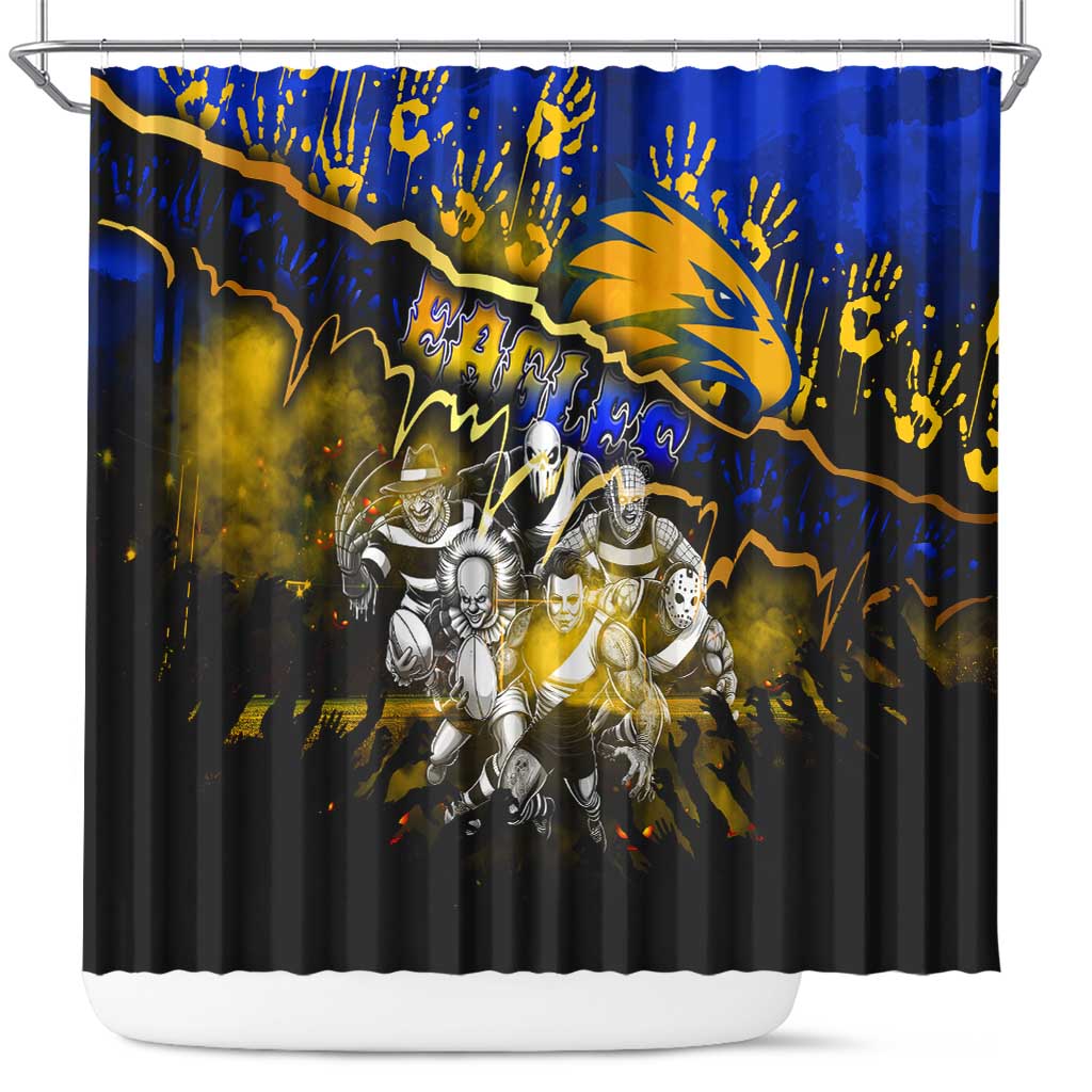 Step Into Horror Domain Eagles Football Shower Curtain Halloween Horror Movie Characters - Aussie Hoodie