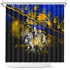 Step Into Horror Domain Eagles Football Shower Curtain Halloween Horror Movie Characters - Aussie Hoodie