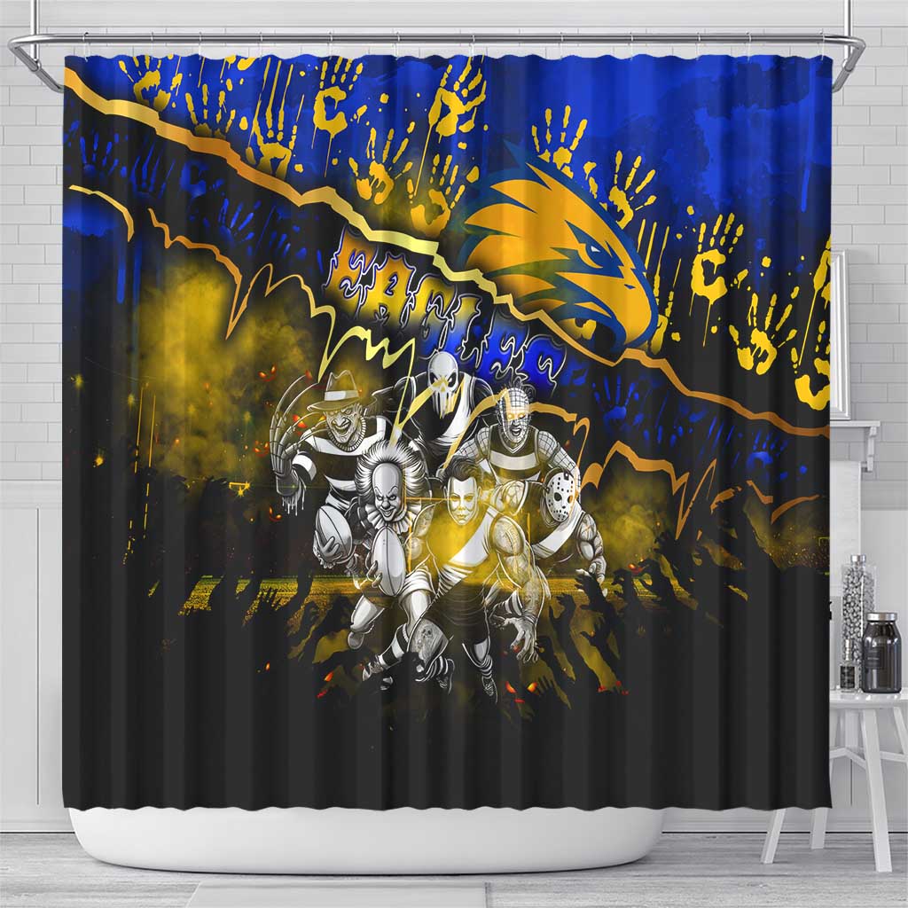 Step Into Horror Domain Eagles Football Shower Curtain Halloween Horror Movie Characters - Aussie Hoodie