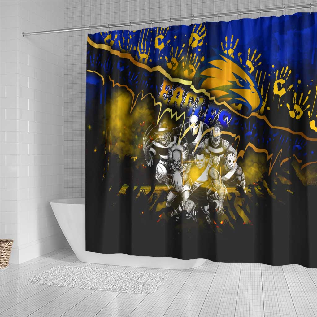 Step Into Horror Domain Eagles Football Shower Curtain Halloween Horror Movie Characters - Aussie Hoodie