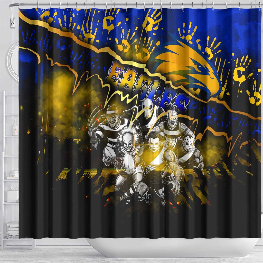 Step Into Horror Domain Eagles Football Shower Curtain Halloween Horror Movie Characters - Aussie Hoodie