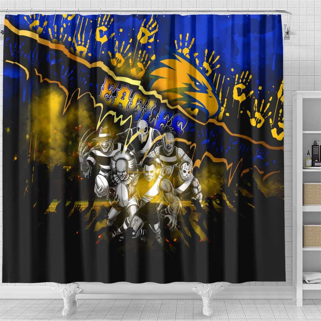 Step Into Horror Domain Eagles Football Shower Curtain Halloween Horror Movie Characters - Aussie Hoodie