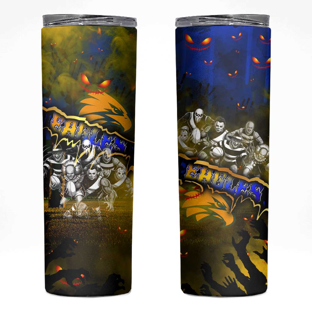 Step Into Horror Domain Eagles Football Skinny Tumbler Halloween Horror Movie Characters - Aussie Hoodie