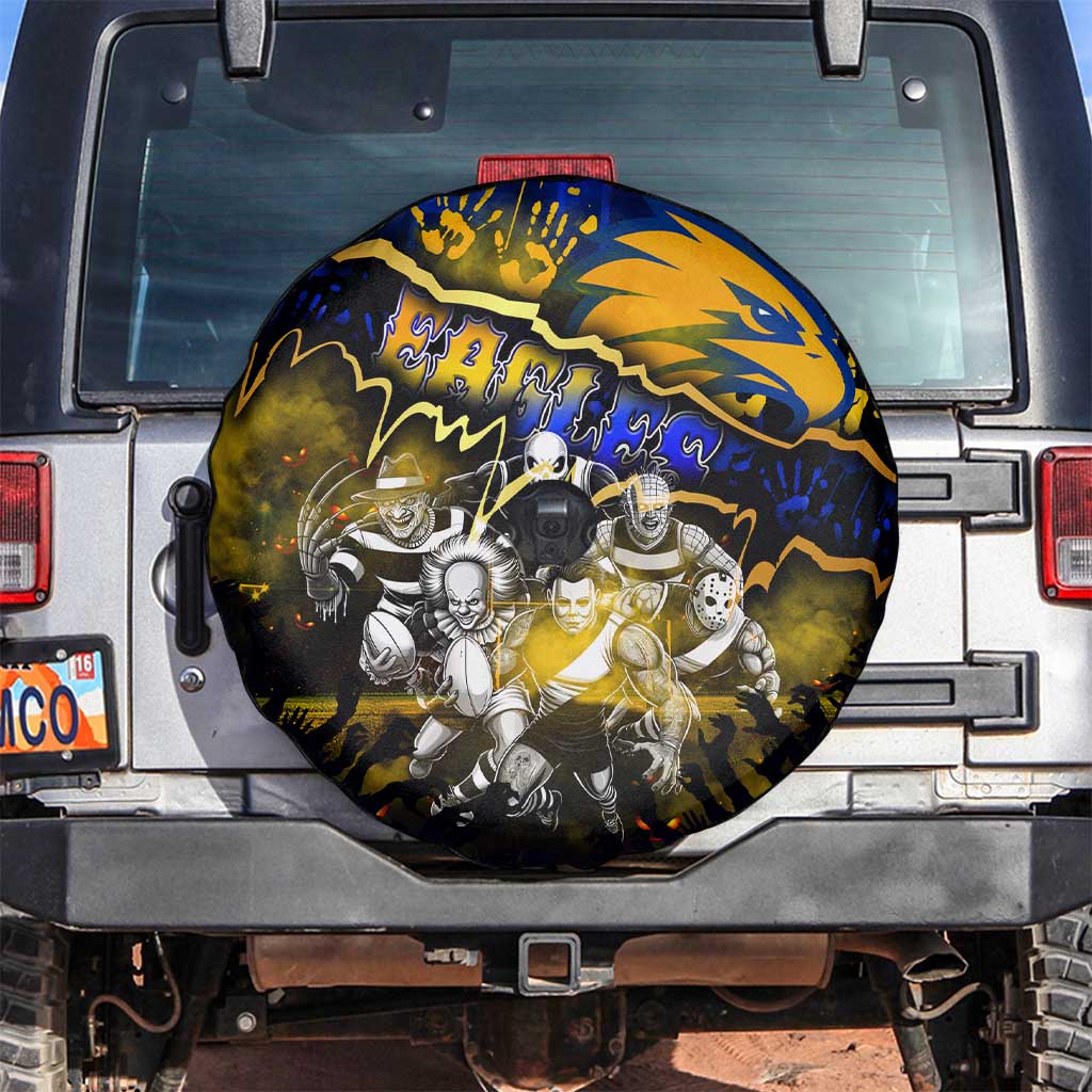 Step Into Horror Domain Eagles Football Spare Tire Cover Halloween Horror Movie Characters - Aussie Hoodie
