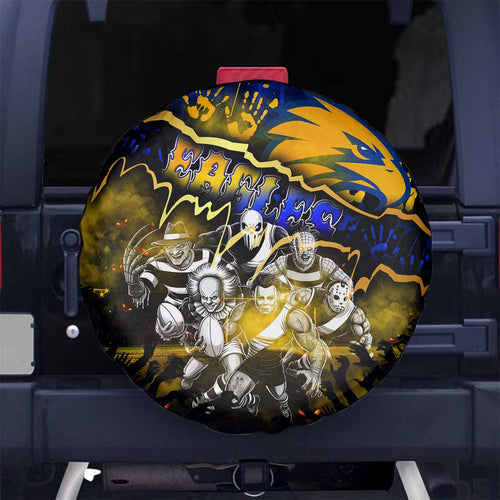 Step Into Horror Domain Eagles Football Spare Tire Cover Halloween Horror Movie Characters - Aussie Hoodie