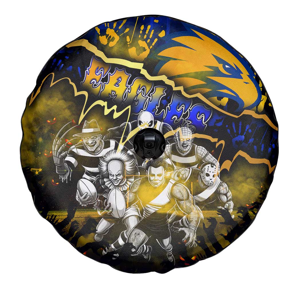 Step Into Horror Domain Eagles Football Spare Tire Cover Halloween Horror Movie Characters - Aussie Hoodie