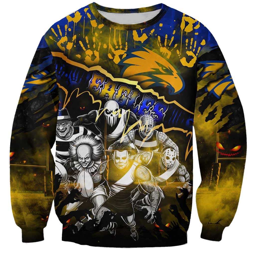 Step Into Horror Domain Eagles Football Sweatshirt Halloween Horror Movie Characters - Aussie Hoodie