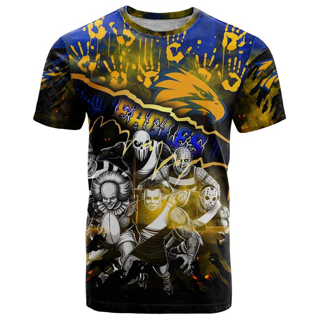 Step Into Horror Domain Eagles Football T Shirt Halloween Horror Movie Characters - Aussie Hoodie
