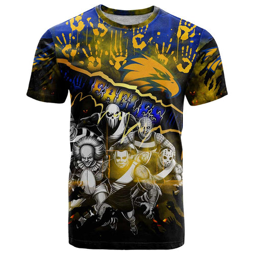 Step Into Horror Domain Eagles Football T Shirt Halloween Horror Movie Characters - Aussie Hoodie