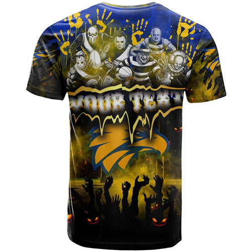 Step Into Horror Domain Eagles Football T Shirt Halloween Horror Movie Characters - Aussie Hoodie