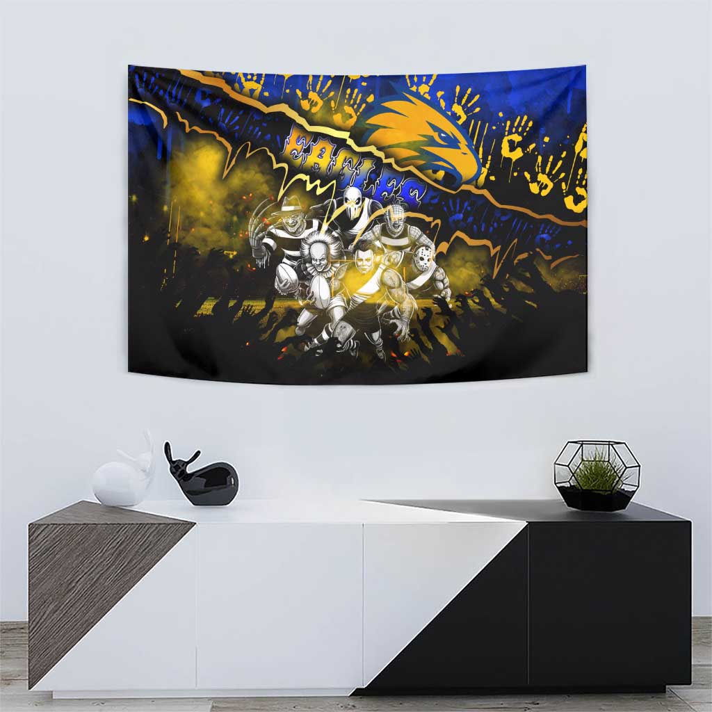 Step Into Horror Domain Eagles Football Tapestry Halloween Horror Movie Characters - Aussie Hoodie