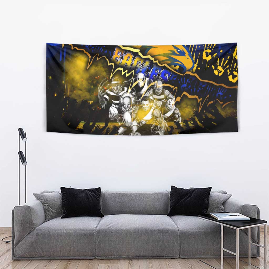 Step Into Horror Domain Eagles Football Tapestry Halloween Horror Movie Characters - Aussie Hoodie