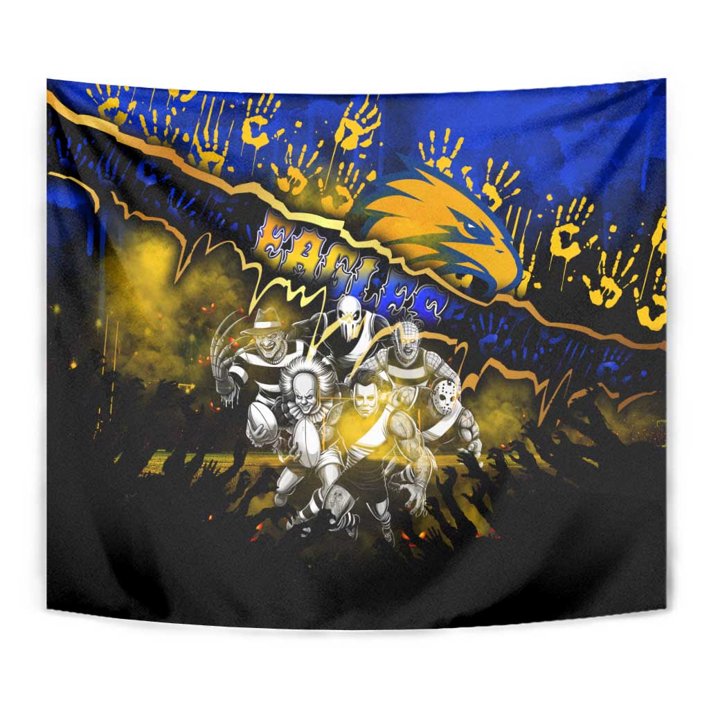 Step Into Horror Domain Eagles Football Tapestry Halloween Horror Movie Characters - Aussie Hoodie