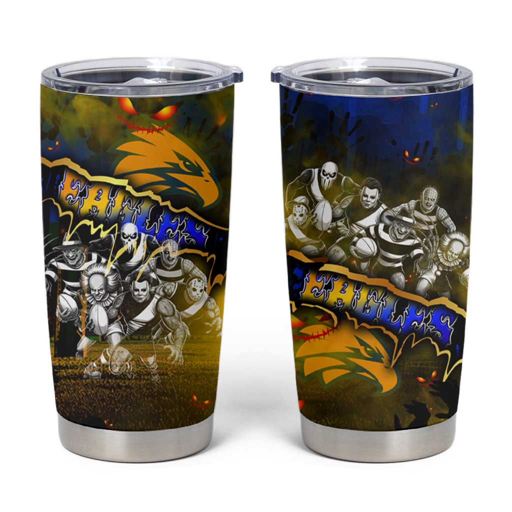 Step Into Horror Domain Eagles Football Tumbler Cup Halloween Horror Movie Characters - Aussie Hoodie