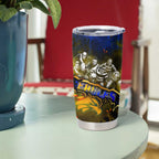 Step Into Horror Domain Eagles Football Tumbler Cup Halloween Horror Movie Characters - Aussie Hoodie
