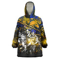 Step Into Horror Domain Eagles Football Wearable Blanket Hoodie Halloween Horror Movie Characters - Aussie Hoodie