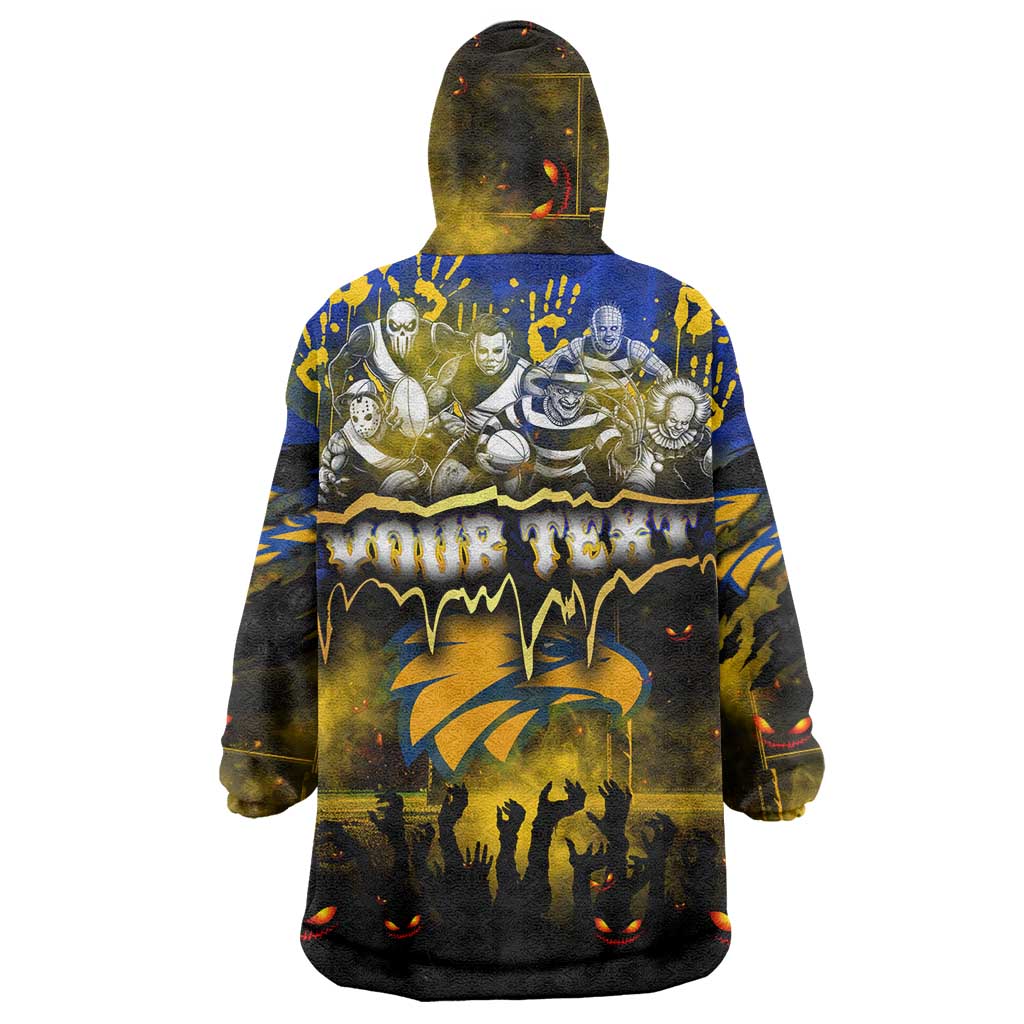 Step Into Horror Domain Eagles Football Wearable Blanket Hoodie Halloween Horror Movie Characters - Aussie Hoodie